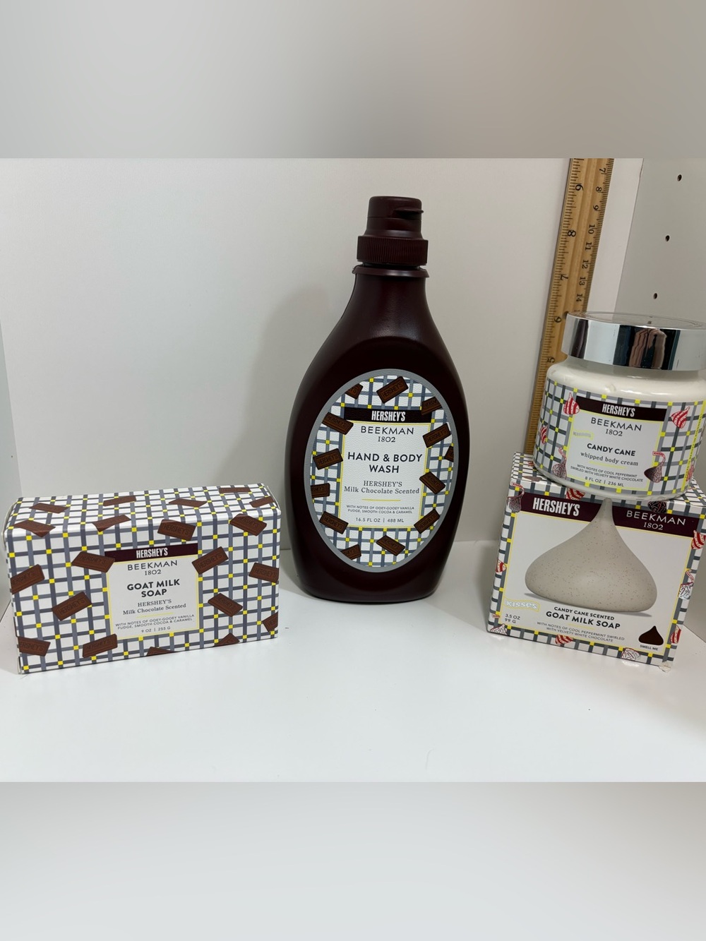 Beekman 1802 Hershey's Chocolate Scent Hand & Body Wash and body cream set of 4